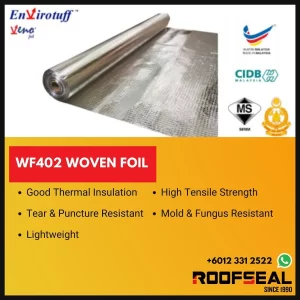 Aluminium Woven Foil Single Ukuran 1 2 x 50 m