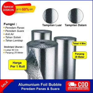 Berapa Ketebalan 1 Roll Aluminium Foil Bubble Roll?